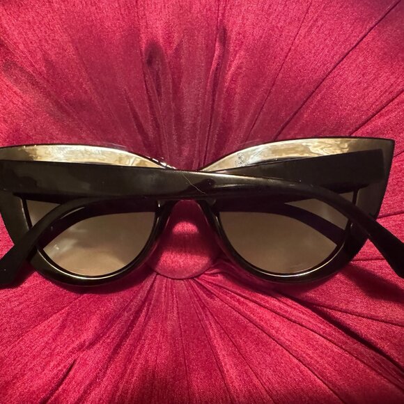SALE!  Black Cat Eye Rhinestone Encrusted Black Lenses Womens Accessories. main image 7